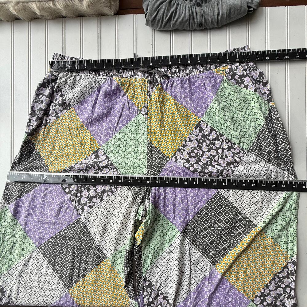 Simply Vera Gray Top & Patchwork Palazzo Pants Plus Size Pijamas size 2X - Picture 14 of 16